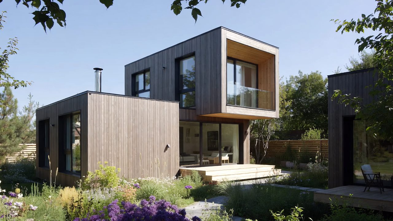 木のぬくもりに包まれた健康的なリビング